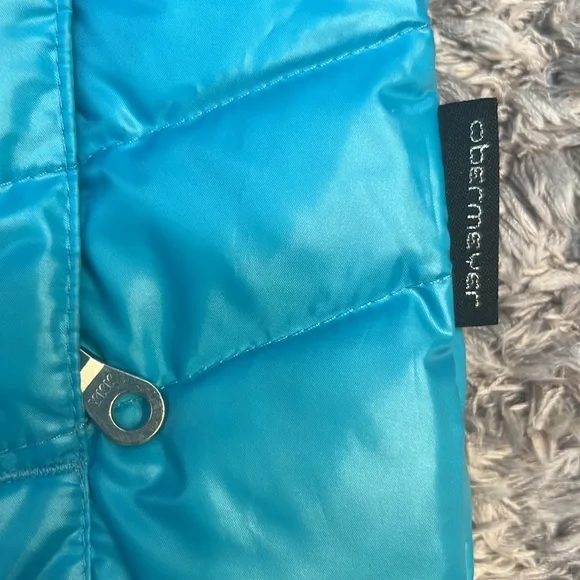 Obermeyer Women's XS Blue Kassi Quilted Hooded Down Zip Puffer Ski Vest - Picture 2 of 10